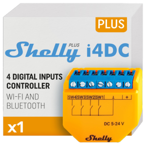     Shelly Plus I4 DC WiFi 2.4 GHz IEEE802.11 b/g/n / Bluetooth