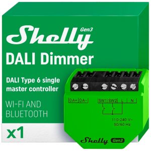     Shelly DALI Dimmer Gen3 WiFi 2.4 GHz IEEE802.11 b/g/n - Bluetooth