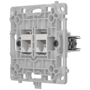       Enchufe Ethernet con dos puertos Compatible con cables CAT.6 y CAT.5e