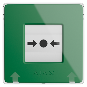Botón manual de alarma de incendio verde Inalámbrico 868 MHz Jeweller