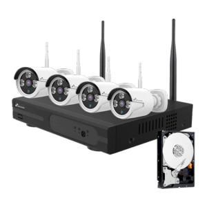 Kit CCTV WiFi Nivian NVR 8 canales 4 cámaras 3 Mpx preregistradas
